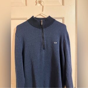 Men's Blue Vineyard Vines Half-Zip Sweater